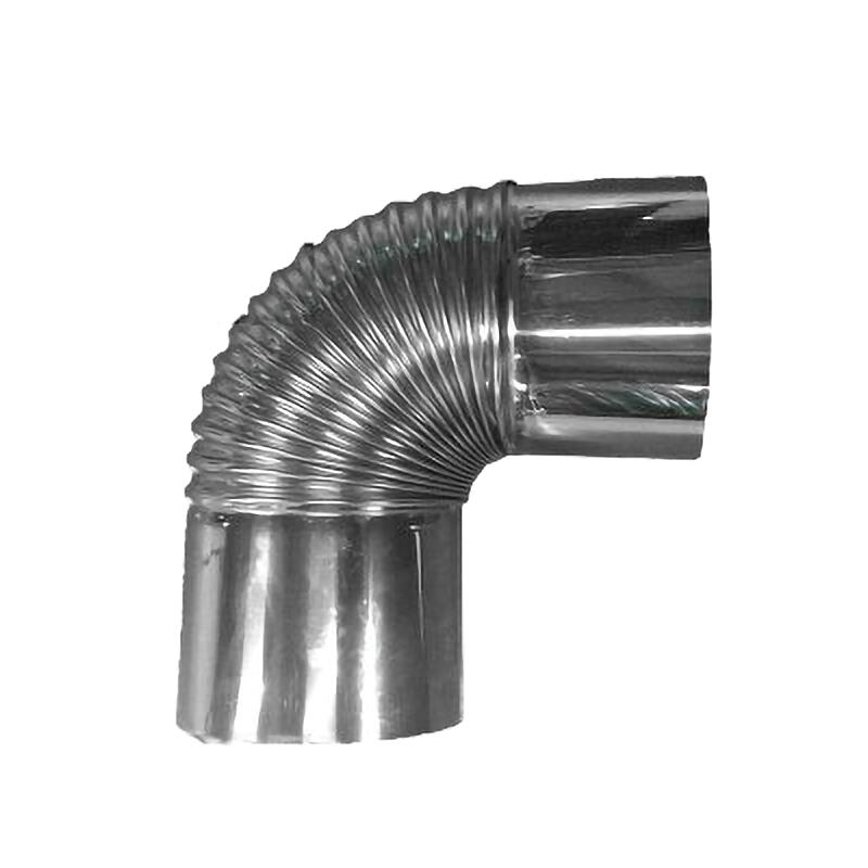 150mm エビ曲 90度 ステンレス煙突 シングル イチカワ 金TD | 