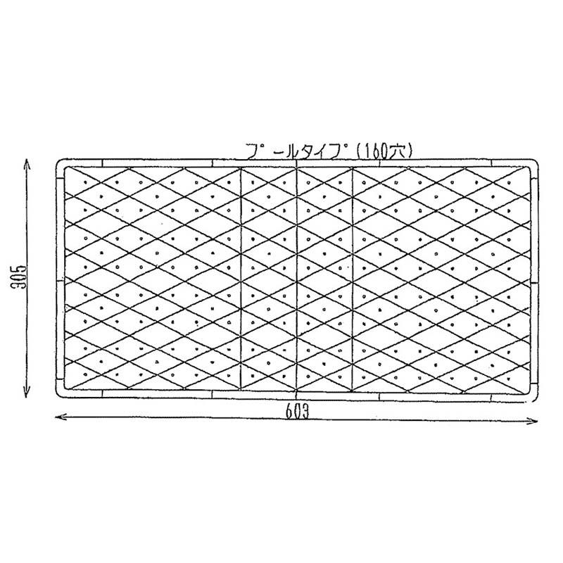 10枚 水稲用 育苗箱 稚苗用 プールタイプ 穴経約3mm 新潟化成 本州限定