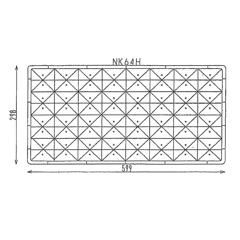 100枚 64穴 水稲用 育苗箱 稚苗用 穴経約3mm ハウス育苗に最適 新潟