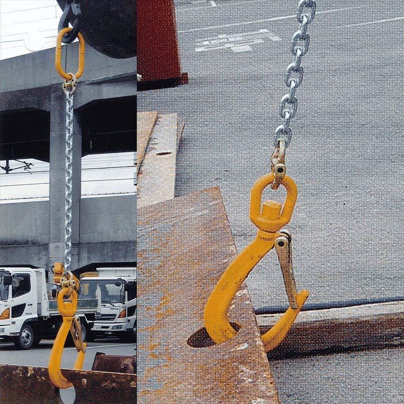 スイベル 機能付き チェーンフック CYF1.5 使用荷重 1.5トン 有効長663mm フック スリーエッチ HHH 代引不可 |  | 02