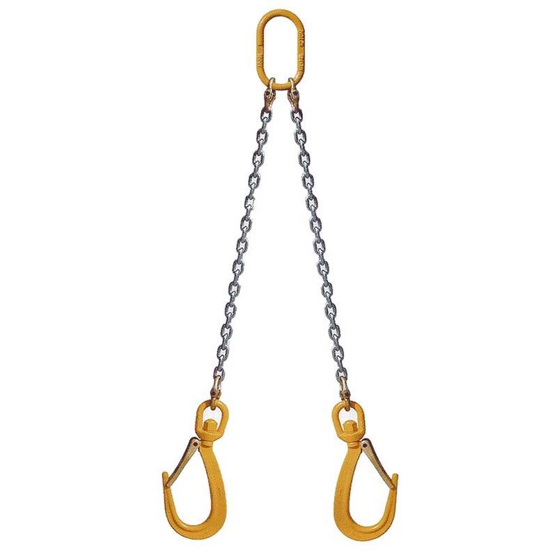 スイベル 機能付き チェーンフック 2本吊 CYF1.5D1 使用荷重 2.1トン 有効長1011mm フック スリーエッチ HHH 代引不可 | 