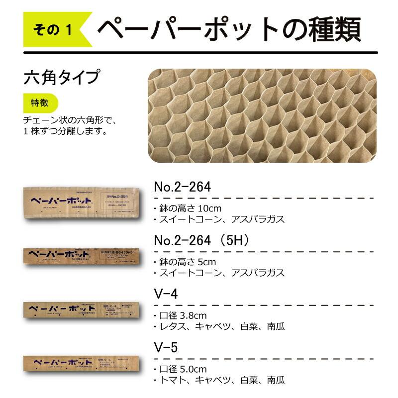 ペーパーポット No.2-264 1冊 (単品) 264鉢 紙筒 播種 種まき 育苗 苗 スイートコーン アスパラガス 野菜 ニッテン タS DZ |  | 08