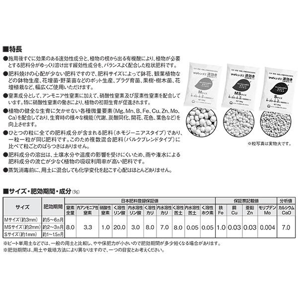 マグァンプ　II　速効き　タS　微量要素入　20kg入　マグアンプ　Sサイズ　個人宅配送不可　代引不可　[肥効期間　約1〜1.5ヵ月]　肥料