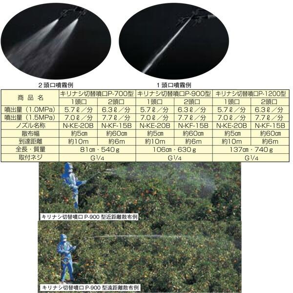 キリナシ 切替 噴口 P-700型 G1/4 (141226) ヤマホ 工業 防J 代引不可 |  | 01