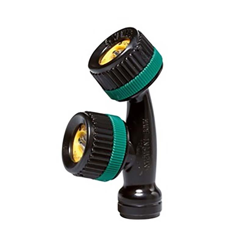 人力用 新 広角 2頭口 R型 G1/4 (122816) ヤマホ 工業 防J 代引不可 | 