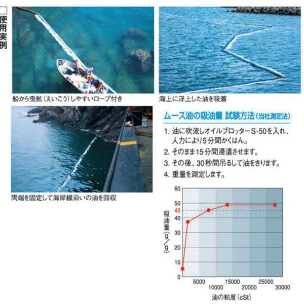 タフネル オイル ブロッター 吹流し状 S-50海用 2本 繊維長50cm×長さ8m 油 吸着 共B 個人宅配送不可 代引不可 |  | 02