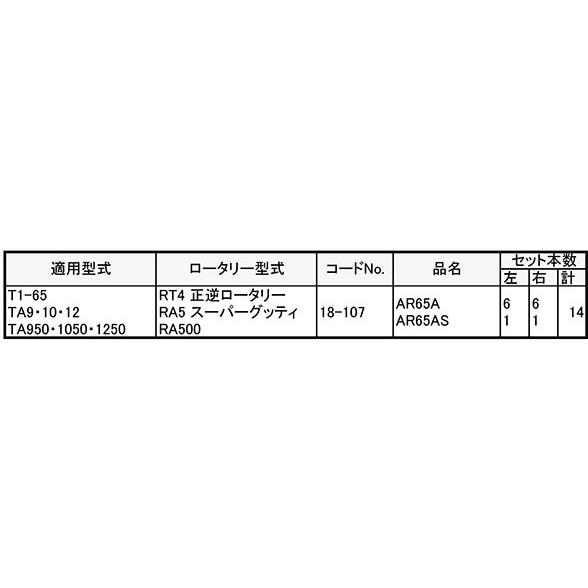 クボタ 管理機 爪 18-107 14本組 日本製 シB D | 東亜重工 | 01