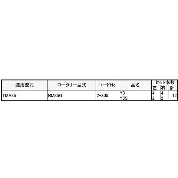 クボタ 管理機 爪 2-305 12本組 日本製 シB D | 東亜重工 | 01