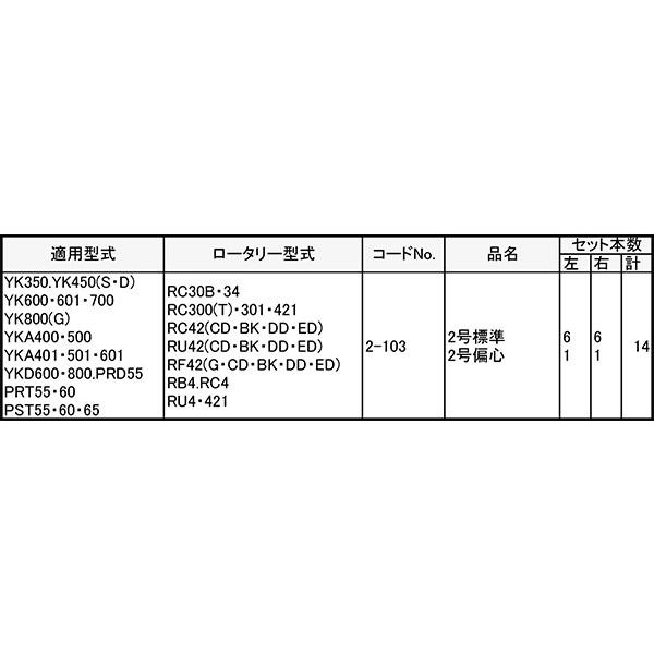 ヤンマー 管理機 爪 2-103 14本組 日本製 シB D | 東亜重工 | 01