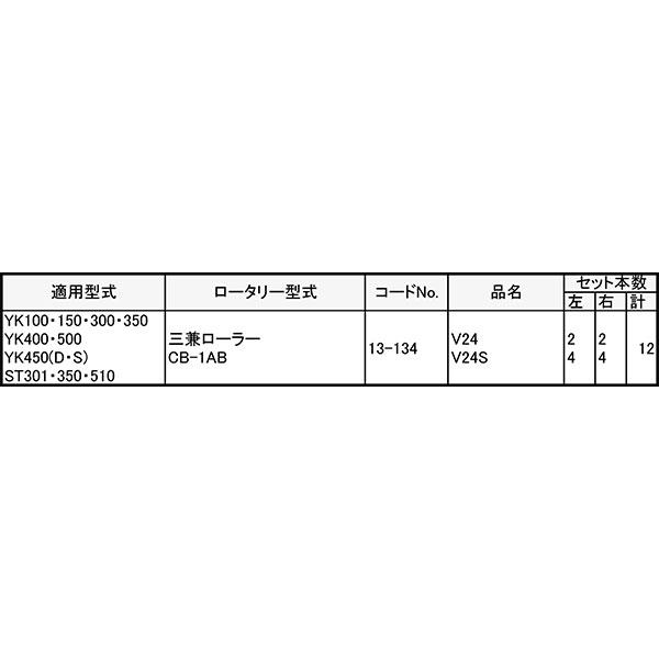 V爪 ヤンマー 管理機 爪 13-134 三兼ローラー 12本組 日本製 シB D | 東亜重工 | 01