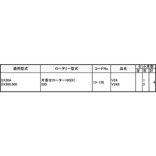 V爪 イセキ 管理機 爪 13-136 4本組 日本製 シB D | 東亜重工 | 01