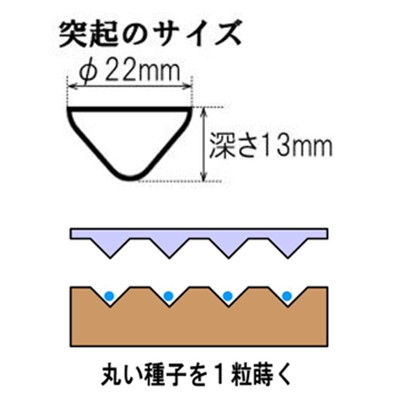 V押突起 鎮圧板 空中ポットレストレー 72穴 専用 穴押器 1/2サイズ 阪中緑化資材 タS 代引不可 |  | 01