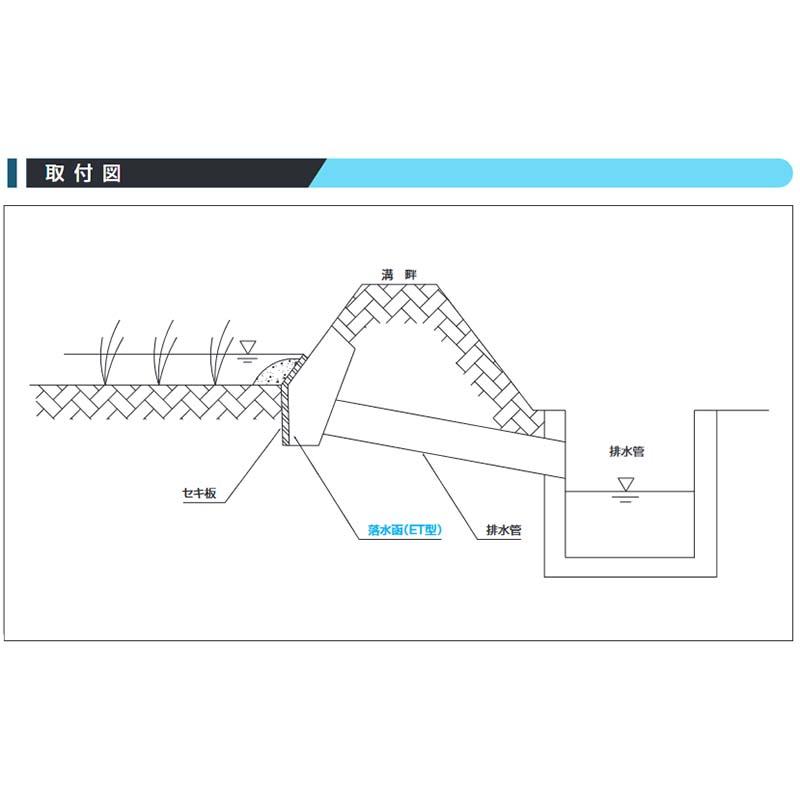 単作 落水函 ET1-125 パイプ径 125mm 用 板3枚付 田んぼの排水口 水位調整 3段階 中部美化 シB 代引不可 |  | 04