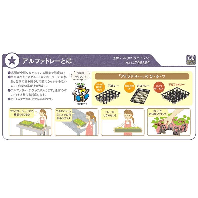 30枚 03アルファトレー 9cm 40穴 黒 外寸395×592×72mm 穴トレー ポリポットに 生産用トレー 東海化成 京G 代引不可 |  | 01