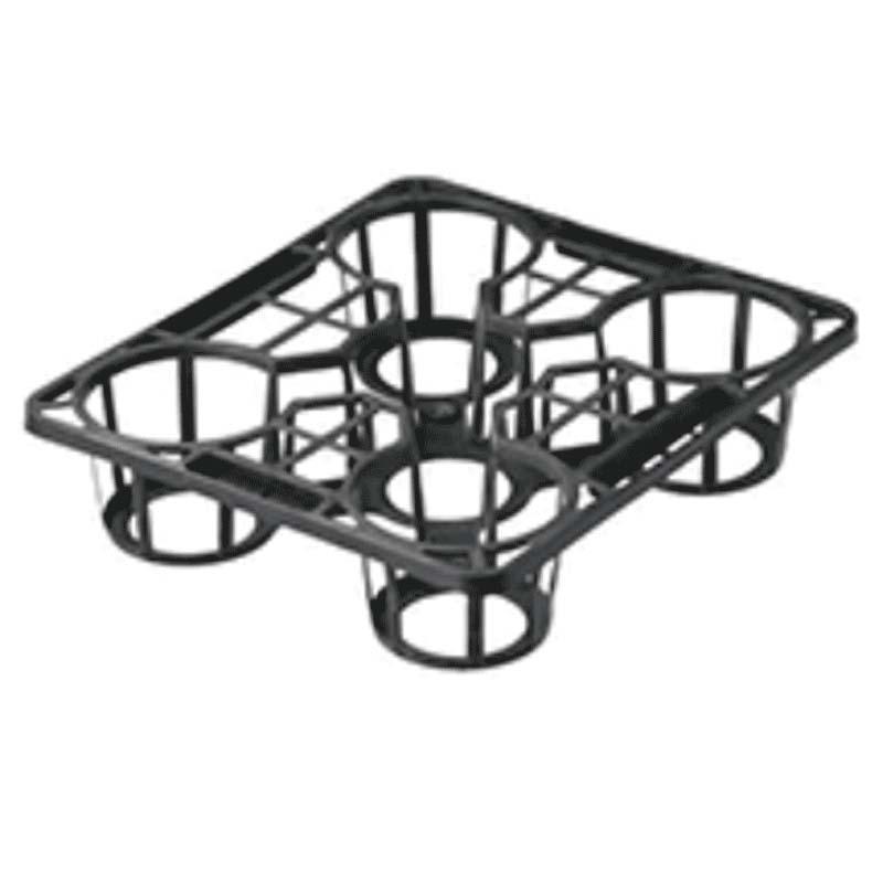 100枚 穴トレー 5寸 大B 15cm シクラメン用 5穴 黒 外寸390×440×95mm 穴トレー ポリポットに 東海化成 京G 受注生産 代引不可 | 