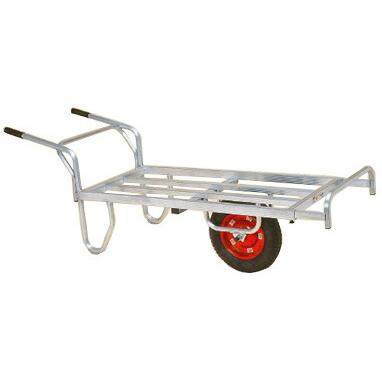 ハラックス コン助 アルミ製 平形一輪車 CN-B65D ストッパー伸縮タイプ ブレーキ付 防J 個人宅配送不可 代引不可 | HARAX