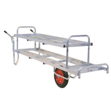 ハラックス コン助 アルミ製 花用二輪車 CN-T360SW 荷台全面フラット 2段タイプ 防J 個人宅配送不可 代引不可 | HARAX