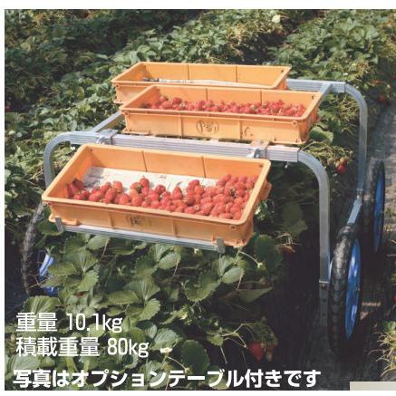 ハラックス 楽太郎 アルミ製 収穫 植え付用台車 RA-80 (テーブル無) 防J 個人宅配送不可 代引不可 | HARAX | 02