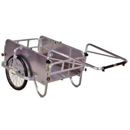 ハラックス 折り畳み式 リヤカー コンパック HC-906NA 側面アルミパネル付 ノーパンク 防J 個人宅配送不可 代引不可 | HARAX