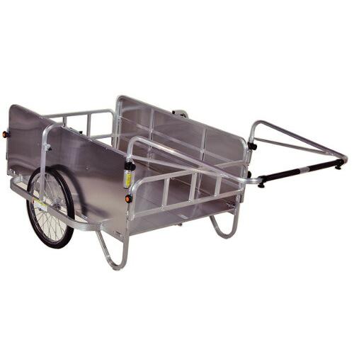 ハラックス 折り畳み式 リヤカー コンパック HC-1208A 側面アルミパネル付 防J 個人宅配送不可 代引不可 | HARAX