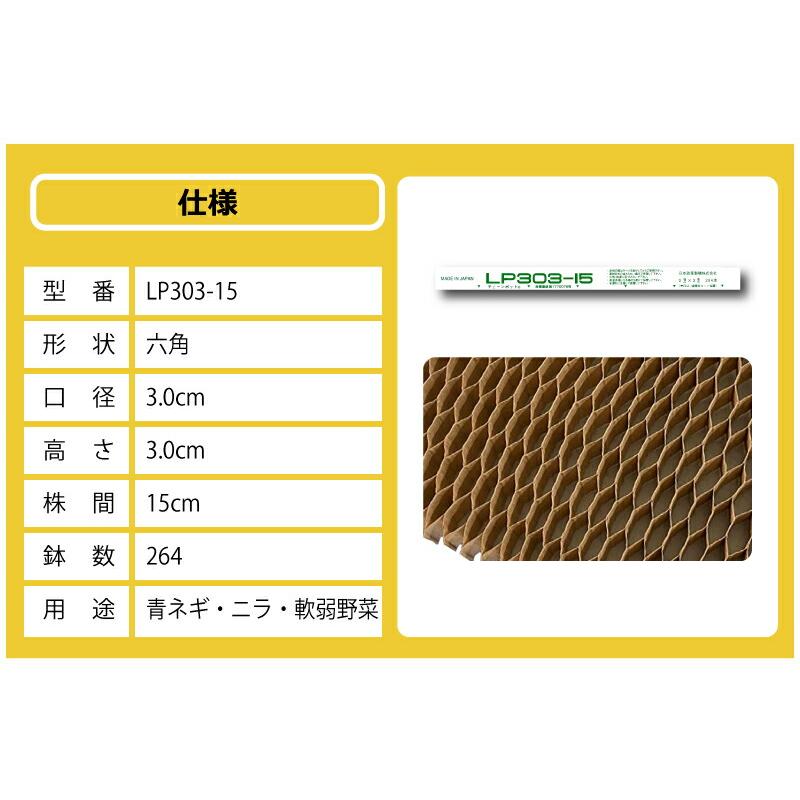 LPチェーンポット LP303-15 1冊 (単品) 株間15cm 264鉢 播種 種まき