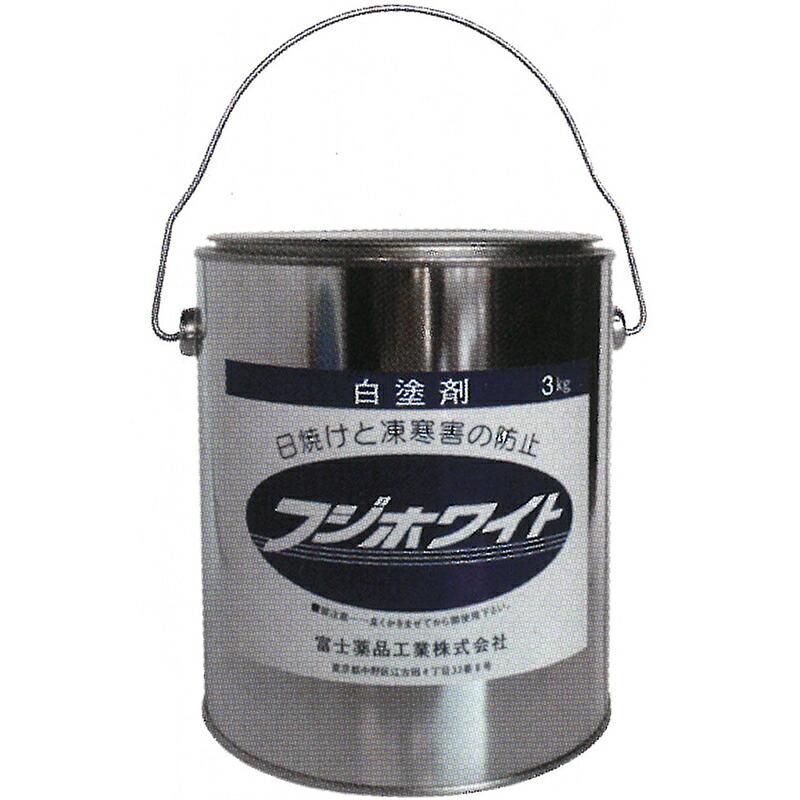 6缶フジホワイト 白塗剤 3kg 樹皮保護材 保護剤 樹木富士商事 タS 代引不可 | 