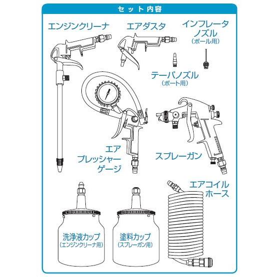エアツールセット AG-DAT-7S お買い得セット メンテナンスに パオック H |  | 01
