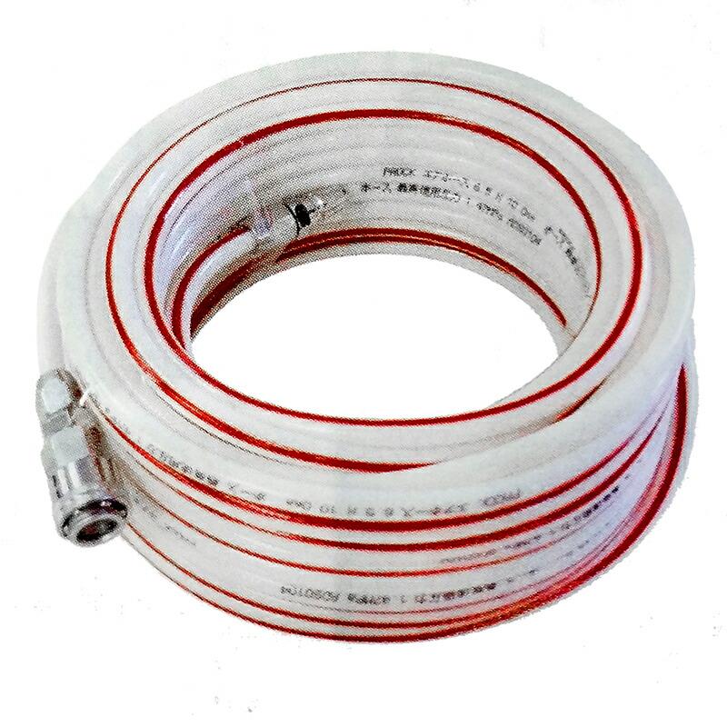 エアーコンプレッサー 用 エアーホース カプラ 付 内径 6.5mm 外径 10mm×10m AG-AHC-6510PA パオック H | 