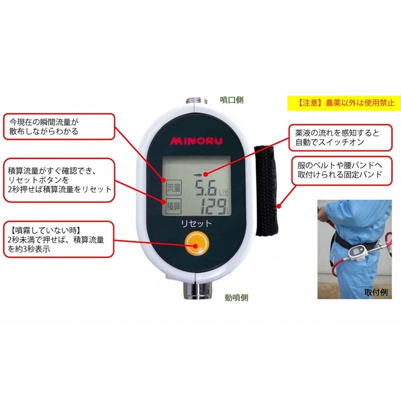農薬用 流量計 防除ナビ FQ-10B ジョイント部:G1/4 みのる みのる産業 シB DZ | みのる産業 | 01
