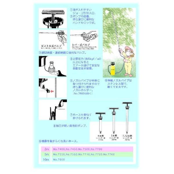フルプラ ダイヤスプレー プレッシャー式噴霧器 2頭式最長2.1m伸縮ノズル付き No.7720 金TD |  | 01