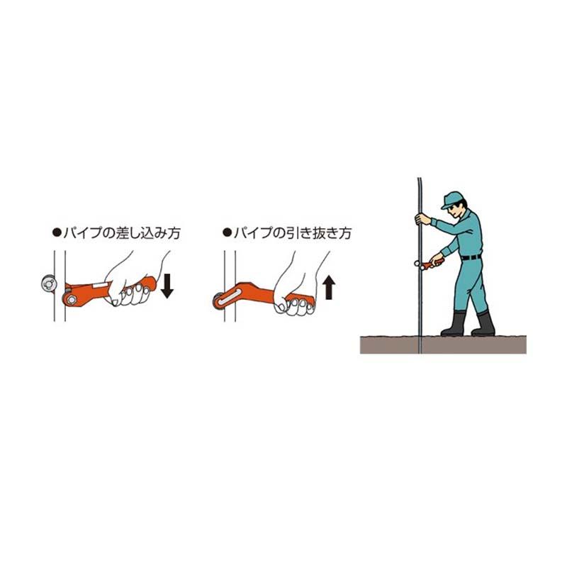 パイプハンド G16 G-16 サンエー sanA 支柱 抜き 挿し 13〜19mm用 パイプ支柱の抜き差し 支柱立て パイプ立て 差し込み DZ |  | 01