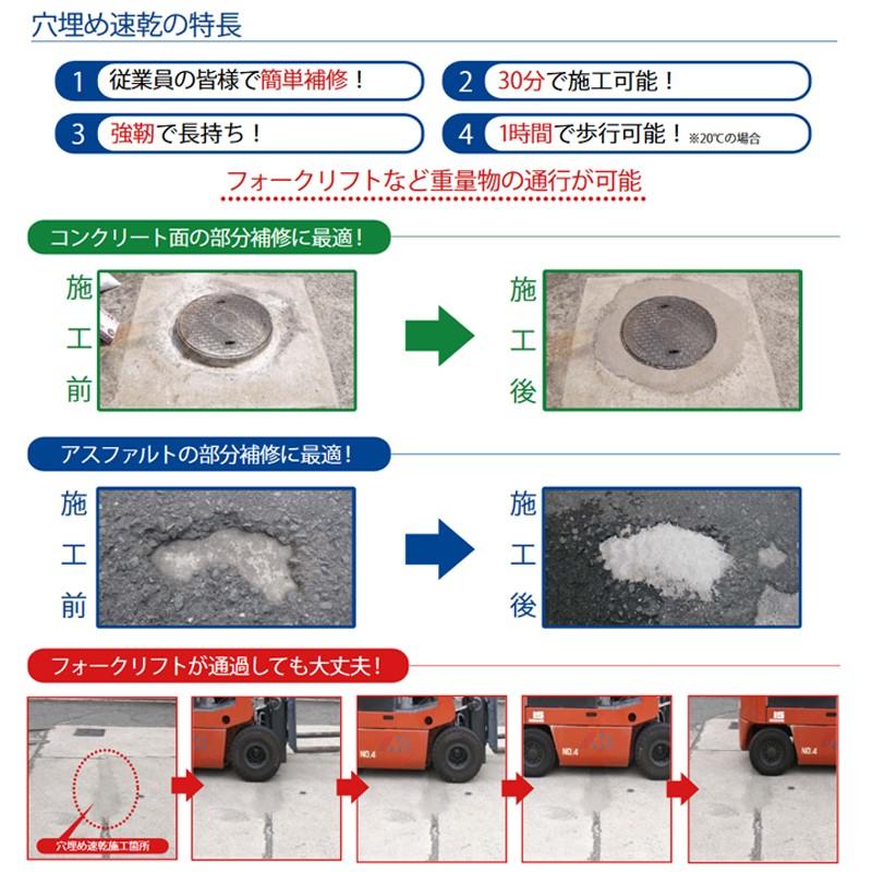 穴埋め速乾 セメント色 超速硬形 補修材 6kgセット コンクリート用 路面補修 舗装面の補修 パテ 段差修正 ミズタニ オk 代引不可 201277 農業用品販売のプラスワイズ 通販 Yahoo ショッピング