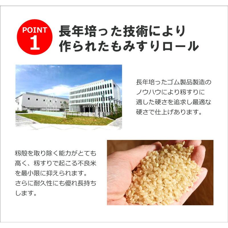 もみすりロール メンテナンスフリーロール 統合 中50型 主軸 副軸