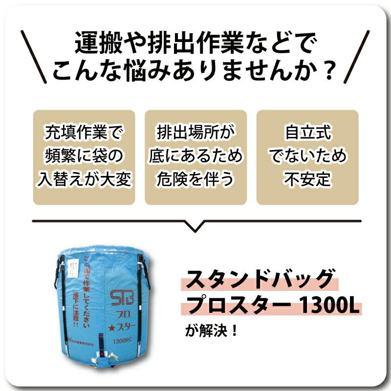 1個 スタンドバッグプロスター 1300L 750kg ライスセンター専用 自立式 米 麦 大豆 小豆 そば 稲刈り 収穫 出荷 運搬 収穫袋 おすすめ フレコン 田中産業 シBDZ |  | 01