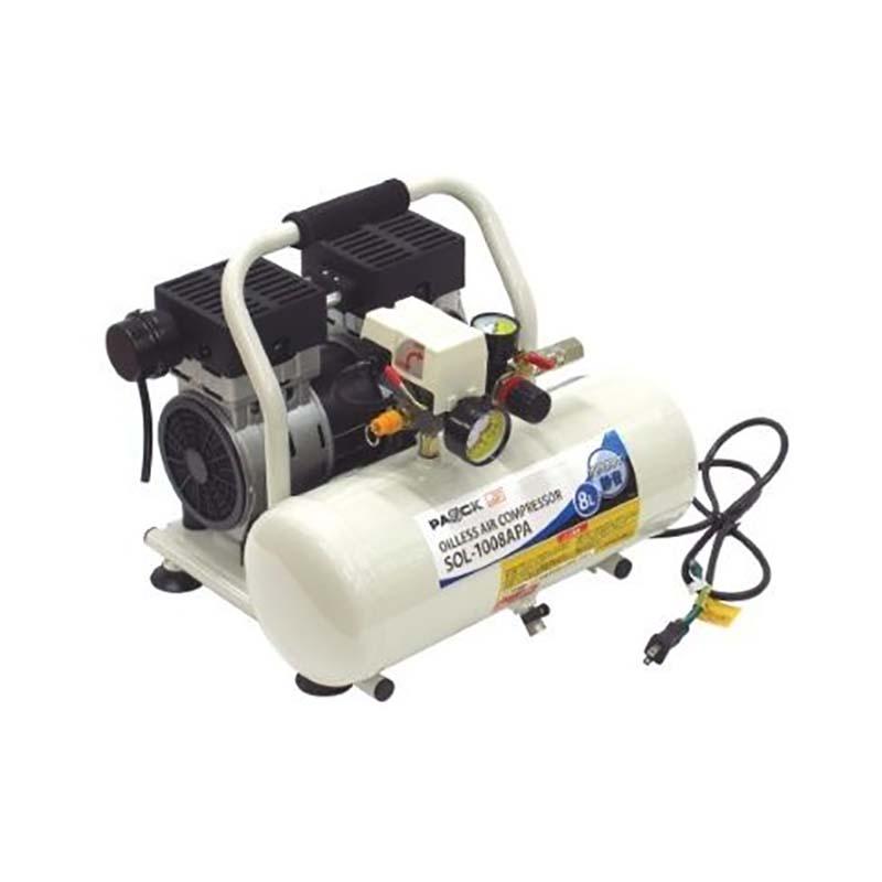 静音 アルミタンク オイルレスコンプレッサ AG-SOL-1008APA パオック 代引不可 | 