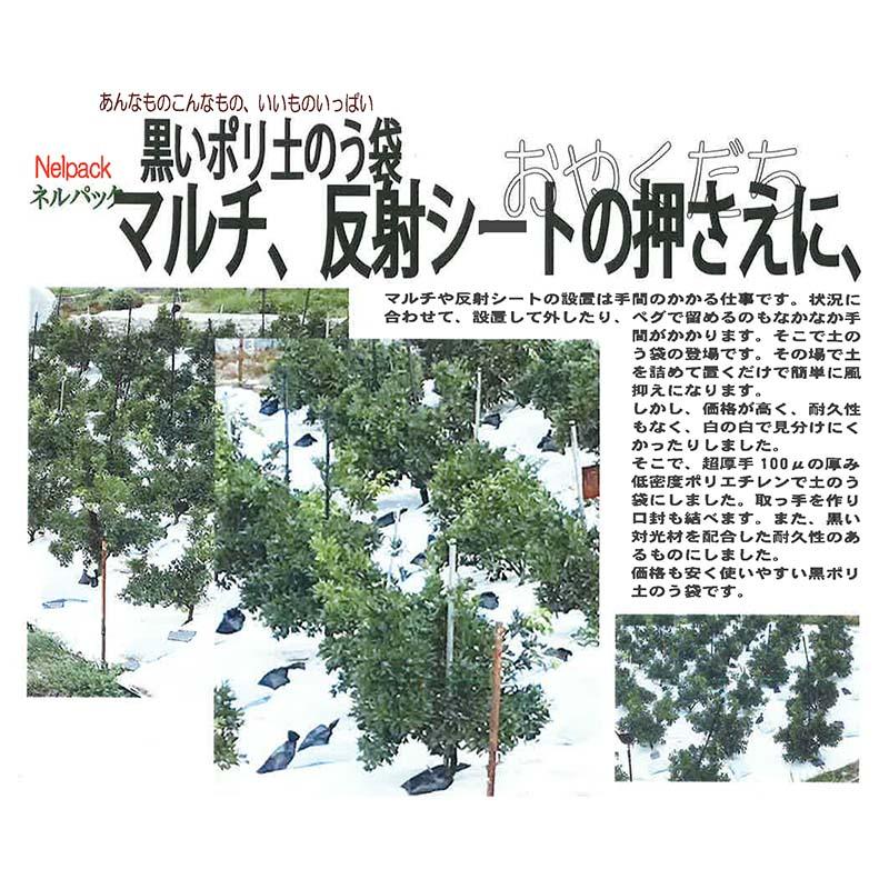 50枚入×10袋 超厚手 ポリ土のう袋 マルチ押さえ 黒 約30cm×60cm 土嚢袋 一S 代引不可 |  | 01