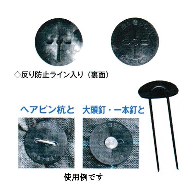200組 黒丸君 BS 30cm 丸板と杭のセット 防草用 表面穴最小限 (雑草侵入防止) 止め具 槍木産業 うつぎ産業 カ施 代引不可 |  | 01