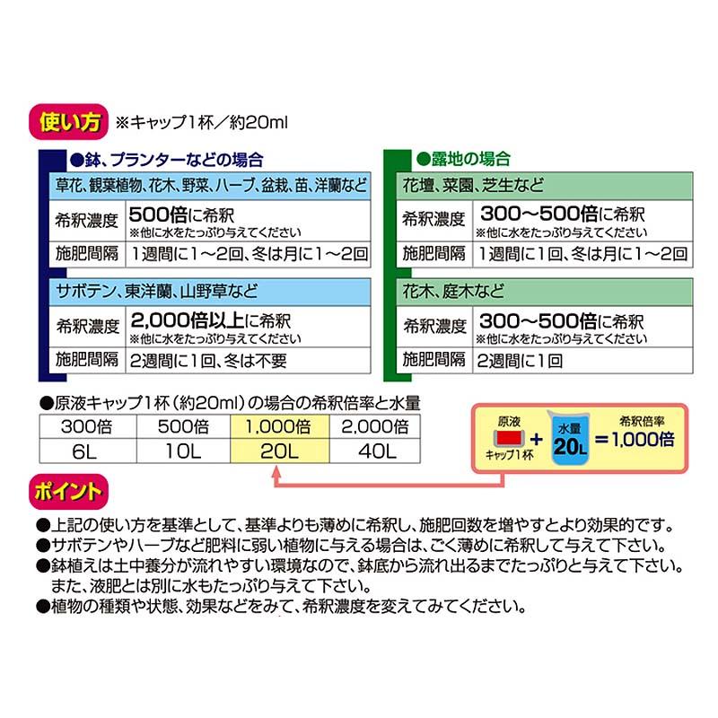12本 花と野菜の液肥 原液 1.2L 活力剤 活力液肥 液体肥料 ヨーキ産業 代引不可 |  | 02