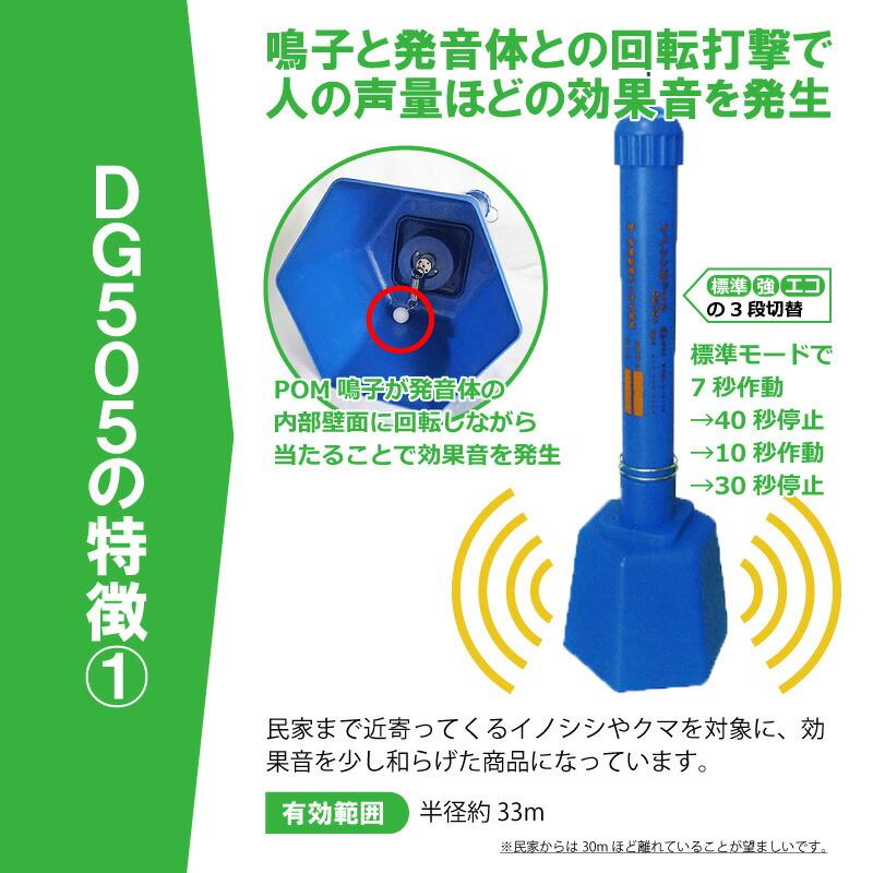 イノシシびっくり DG505 大樹トレーディング 3段階切り替えスイッチ プレミアムアルカリ乾電池付き 低ヘルツ音 猪よけ イノシシ対策 被害 撃退 獣害防止 新E DZ |  | 06