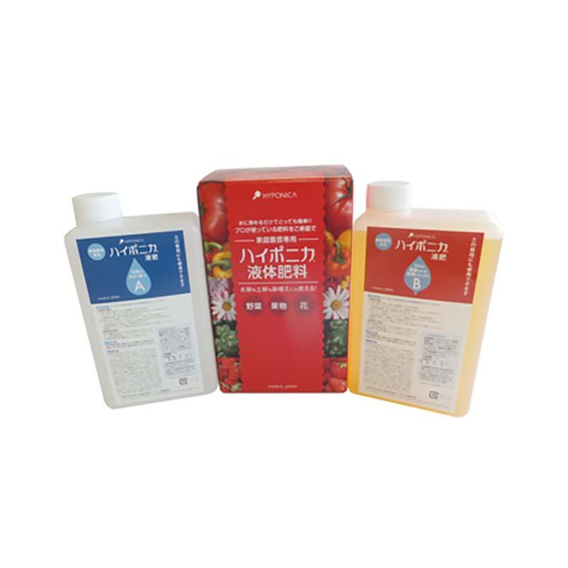 6セット ハイポニカ液体肥料 A液・B液 1L各1本セット×6セット 水耕栽培 液肥 家庭菜園 カ園 北海道不可 個人宅配送不可 代引不可 | 