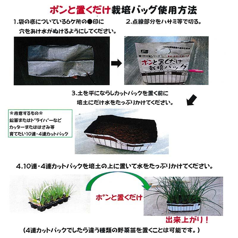 16個 ポンと置くだけ栽培バッグ 約3.3L 10連・4連カットパックを培土袋で栽培 植物栽培バッグ 苗 植栽 シダラ カ園 個人宅配送不可 代引不可 |  | 02