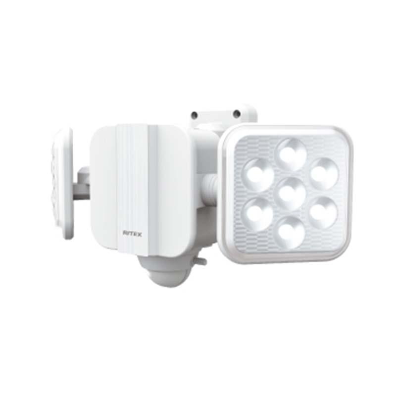 ムサシ RITEX LED-270 5W×2灯 フリーアーム式 LED 乾電池 センサーライト 900LM 防犯ライト 屋内 屋外 用 センサーライト 屋外 led 福KD | 