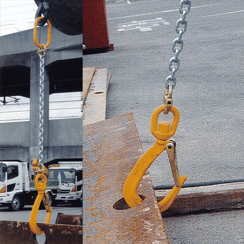 スイベル 機能付き チェーンフック CYF3 使用荷重 3トン 有効長901mm フック スリーエッチ HHH 代引不可 |  | 02