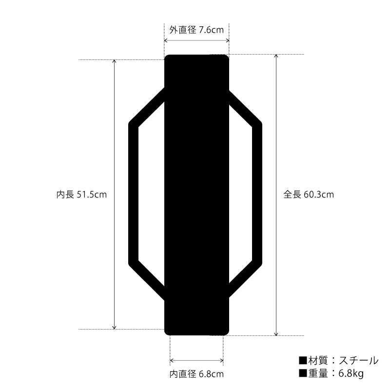 杭・支柱・単管 打ち込みハンマー (大) 内径68mm 6.8kg シンセイ SH-600 DZ | SHINSEI | 05
