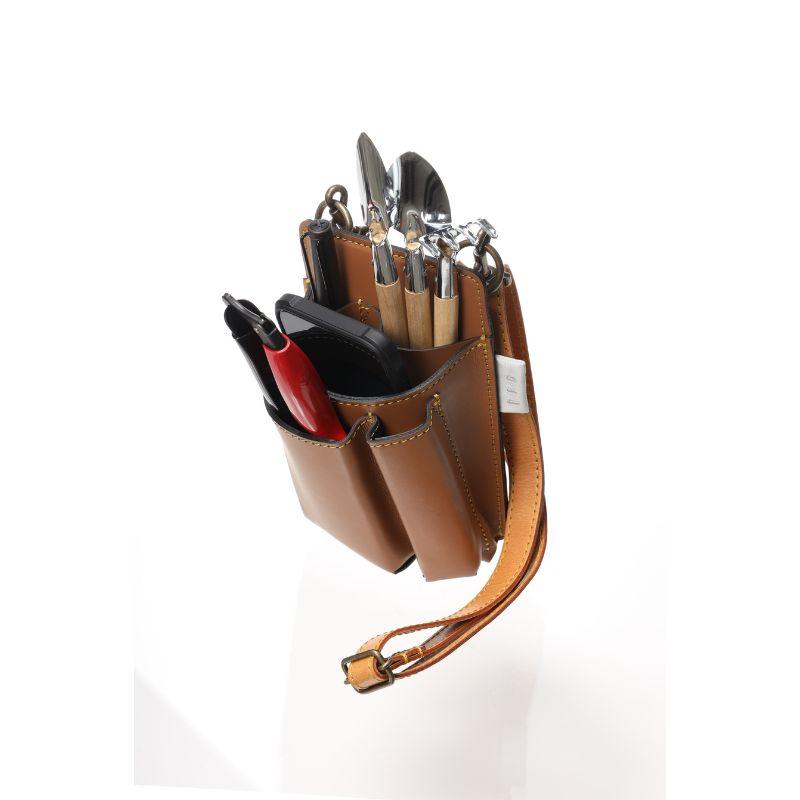 Gardening Tool Holder ツールホルダー GTH-GB-2 Gray Brown ガーデニング 園芸 ガーデン ケース ポーチ ホルダー 手作り 職人 国産 F.F.G 三冨D |  | 04