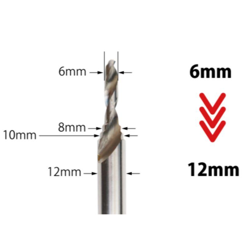 レースウェイドリル No.6012 サイズ 6×12 電設工事 レースウェイ ダクトチャンネル 2種金属線ぴ 穴あけ ドリル スターエム 三冨D |  | 02