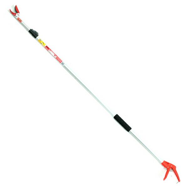 kamaki カマキ 伸縮式高枝切鋏 かるのび 3段ポール式 3段階伸縮式 3m 鋸付 No.1800 全長：1.8〜3.0m 三冨D | 