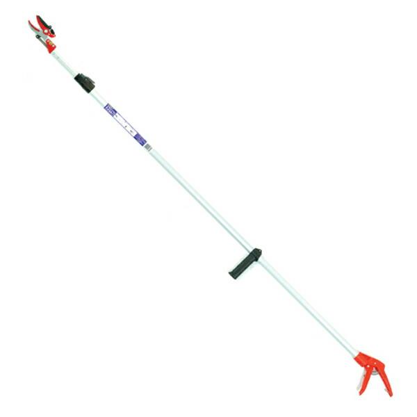 kamaki カマキ 伸縮式高枝切鋏 かるのび 3段ポール式 3段階伸縮式 アンビルタイプ 3m 鋸付 No.1860A 全長：1.8〜3.0m 三冨D | 