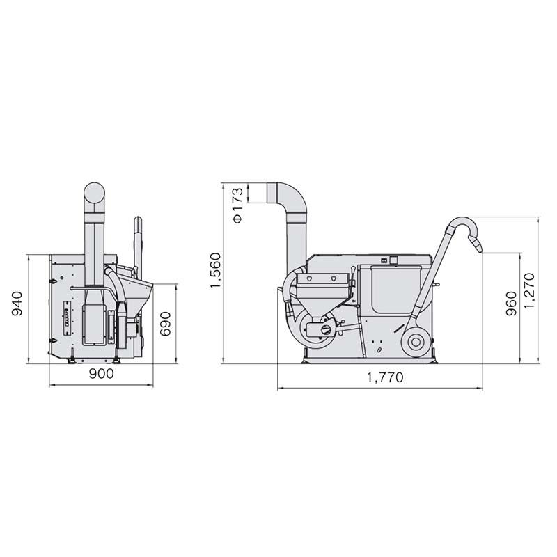 籾すり機 SY12RC-2SM 単相200V 6〜12俵 大竹製作所 オータケ 籾 籾摺り機 もみすり オK 個人宅配送不可 代引不可 |  | 03
