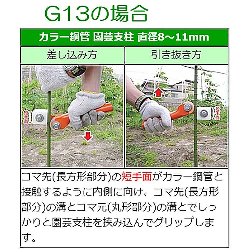 パイプハンド G13 サンエー パイプハウス パイプ トンネル 菜園 アーチ 園芸 支柱 抜き 挿し 差し 込み 自由自在 代引不可 |  | 01